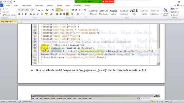 5 Membuat Pagination dengan Codeigniter