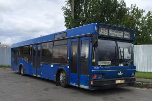 Автобус Могилёва МАЗ 103.065 АА 5044-6 Маршрут 25 Вокзал - Любужский л-парк (Пл.Ленина - БРУ)