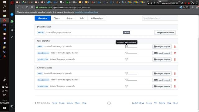 ASP.NET MVC - Realizando Merge entre ramas de Git y Github смотреть онлайн