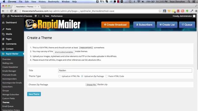 Rapid Mailer, Installing and Customizing Themes смотреть онлайн