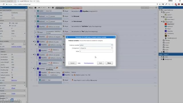 Make a 2D Platformer Game in Construct3 (9/10) - Simple Enemy Movement смотреть онлайн