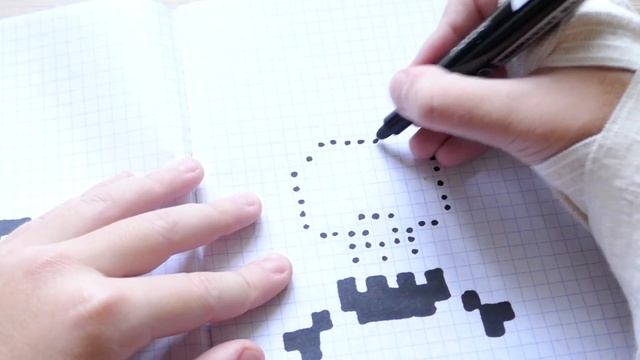 СКЕЛЕТ ! СТРАШНЫЙ СКЕЛЕТ  РИСУНКИ ПО КЛЕТОЧКАМ - PIXEL ART