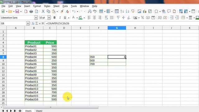How to Count & Sum Duplicate Values in libreoffice calc| calcTips