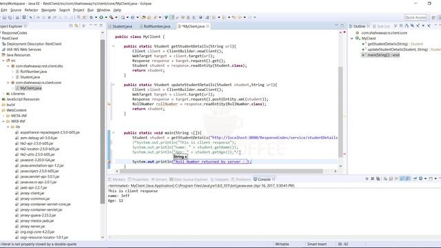 Chapter 24 Writing REST Client for POST смотреть онлайн