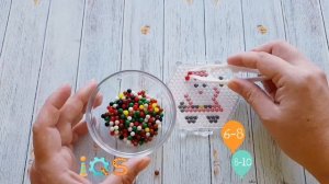 Аквамозаика для детей с 4 до 8 лет, настоящее волшебство, делаем новогодние фигурки на ёлку.