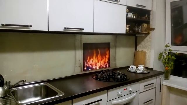 Камин на скинали на кухне смотреть онлайн