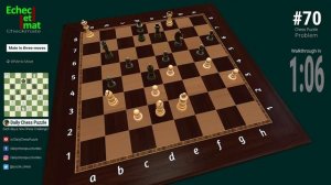 #70 Daily Chess Puzzle [mate in 3 moves] Problem with 3D solution | Checkmate