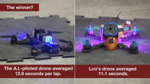 Пилотируемый дрон против дрона с искусственным интеллектом