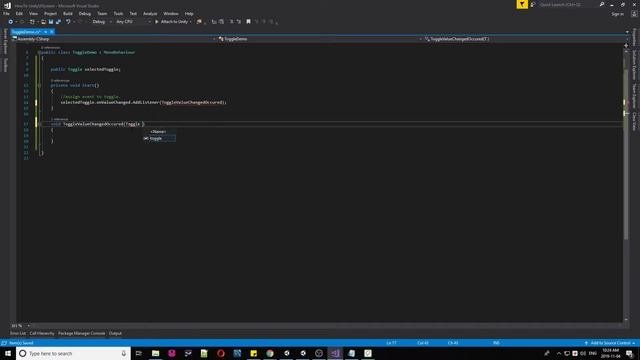 Unity3d How To - Unity UI Toggle With C#