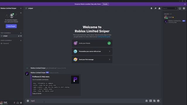 Roblox Limited Sniper Discord Bot смотреть онлайн