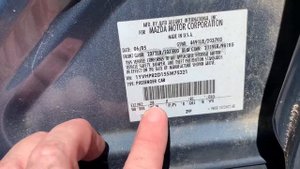 2003-2008 Mazda 6 Paint Code Location