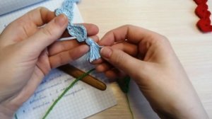 Закладка крючком Сердце