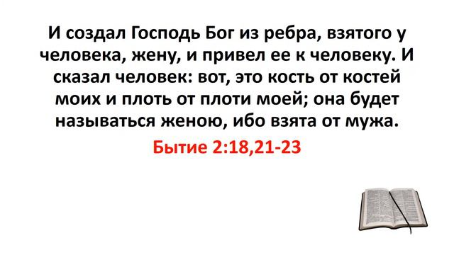 Библия, Ветхий Завет. Бытие 2:18,21-23