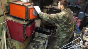 Закалка через воду в масло. У8а.