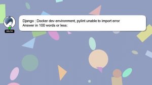 Django : Docker dev environment, pylint unable to import error