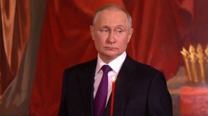 Владимир Путин прибыл в храм Христа Спасителя на пасхальную службу