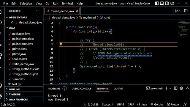 Java Programs|23|threads and multithreading
