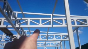 КАРКАС ИЗ ПРОФИЛЬНОЙ ТРУБЫ ДЛЯ ДВУХЭТАЖНОГО ГАРАЖА часть1