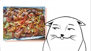 Запеченная курица с овощами!   Рецепт в описании ♡