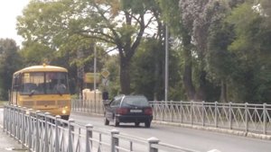 Школьные автобусы "ПАЗ" и "ГАЗель" со стареньким школьным автобусом "Peugeot"