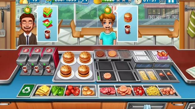 Crazy Cooking Chef - Burger Shop Fast Food Level 40 | Kitchen Queen Fully Upgraded смотреть онлайн