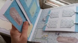Альбом для первого года жизни малыша. Мой первый альбом в стиле скрапбукинг.