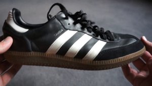 Original 1980 - ADIDAS - SAMBA - Black / White Leather - on feet review