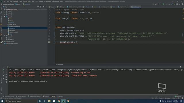 Разработка Telegram Bot на Python. (4. БАЗА ДАННЫХ, ДОКЕР, БАЛАНСЫ И РЕФЕРАЛЫ)