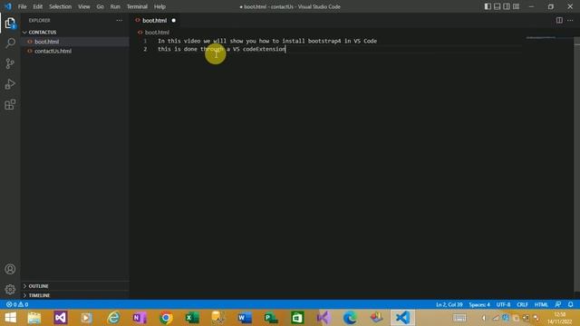 How to Install Bootstrap4 Extension in VS code | How to Use Bootstrap4  in VS code