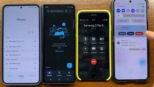 Samsung Galaxy Z Fold 5 vs Z Flip 5 Phone by Google Dialer Incoming Calls (Android 13, One UI 5.1.1