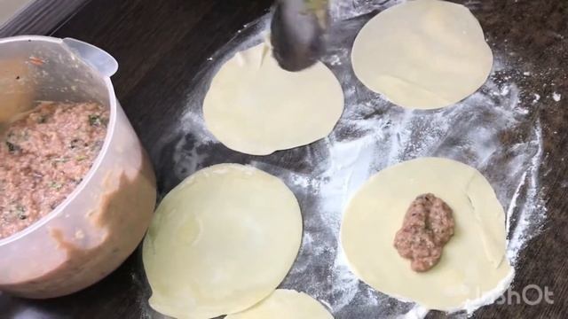Домашние Хинкали с покупного теста