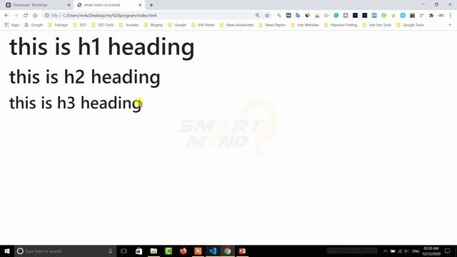 What is typography in Bootstrap for beginners in hindi by smat mind #05 смотреть онлайн