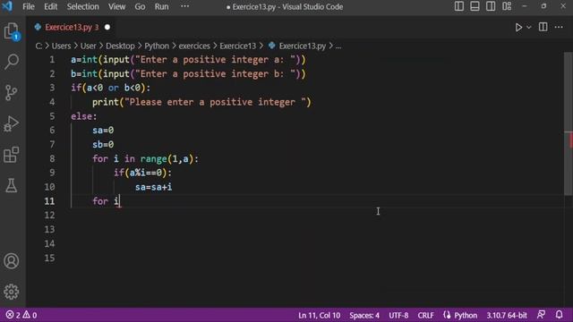 Practice Python : Basic Exercises for Beginners # 013 - Amicable numbers