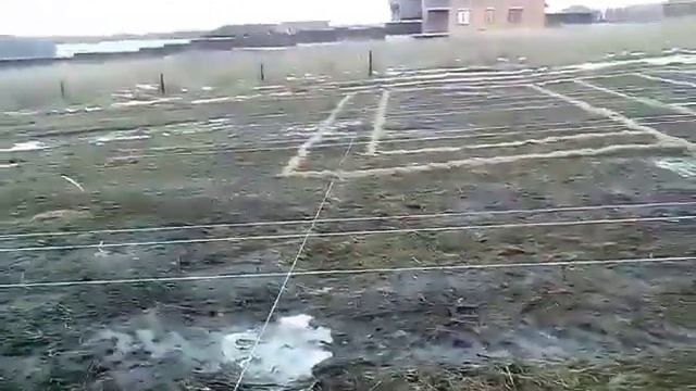 Вынос осей. Разметка траншеи и котлована под фундамент. смотреть онлайн