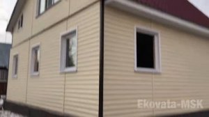 Реконструкция бревенчатого дома. Утепляем Деревянный дом эковатой. Монтаж Эковаты. Эковата МСК