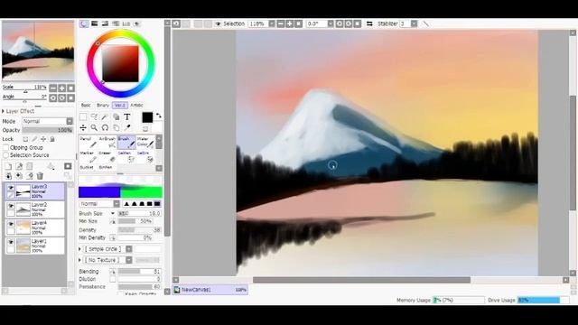 I tried to draw landscape on Paint Tool Sai... and fail смотреть онлайн