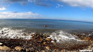 Анапа Высокий берег купание в шторм, штормит Черное море, шум волн