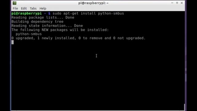 Install smbus for Python on Raspberry Pi