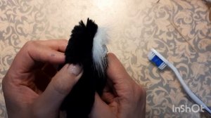 Кукла из меха на скорую руку.