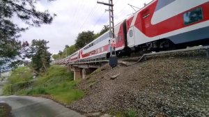 поезд ЭП-20 маршрут А035  Адлер Санкт-Петербург борт 054, двухэтажный экспресс