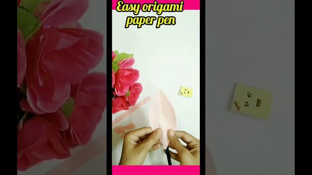 Origami Paper Pen: Simple and Fun DIY | Mani Crafts #manicrafts #diy #creativecrafts #papercrafts