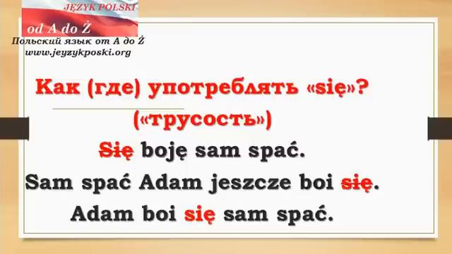 język polski  5  Частичка "się" в польском языке: что, куда и как смотреть онлайн