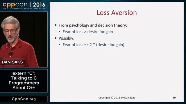 CppCon 2016: Dan Saks “extern c: Talking to C Programmers about C++”