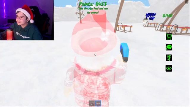 НЕ ЗАБИРАЙ ЕДУ у семьи СВИНКИ ПЕППЫ В HUNGRY PIG ROBLOX!! НОВОГОДНИЙ ПОБЕГ от СВИНОК Кнобзи и Женяш