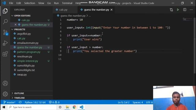 guess the number in python