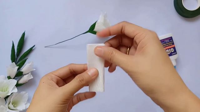 DIY White Gladiolus Paper Flower | Paper Crafts Tutorial | Home Decor смотреть онлайн