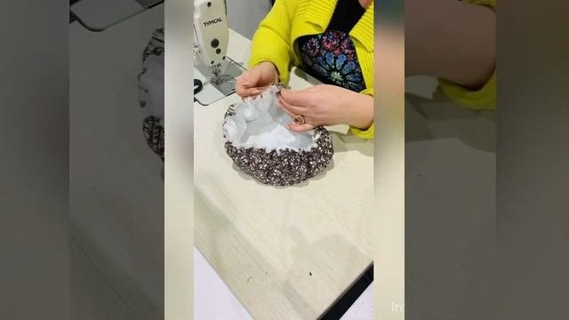 DIY Текстильная интерьерная корзинка. #корзинкатекстильная