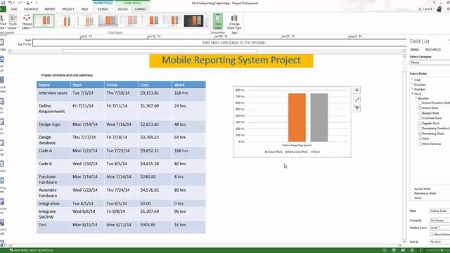 MS Project 2013 19 Custom report and export to Excel or PDF смотреть онлайн