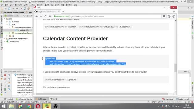 How to import Extended Calendar View in Android Studio смотреть онлайн