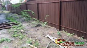 Забор из профлиста (профнастила) под ключ, очередной объект завершен